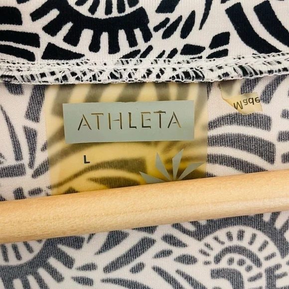 Athleta Black and White Sheath Midi Dress - Picture 7 of 7